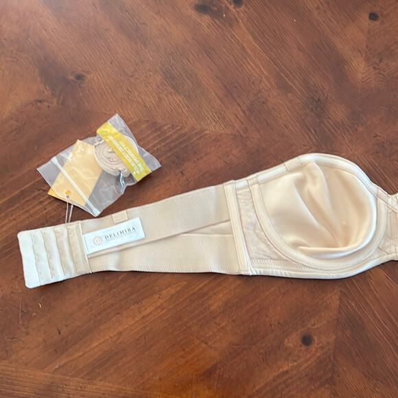 Delimira Natural Beige Underwire Bra with removable straps Woman Size 34B - Picture 8 of 9